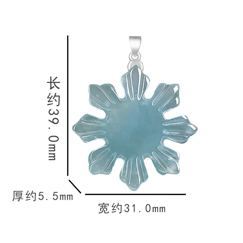 Natural A-grade Burma Jade Sunflower Charms S925 Silver Button Head Bean Seed Jadeite Pendant Women's Gift Jewelry Drop Shipping
