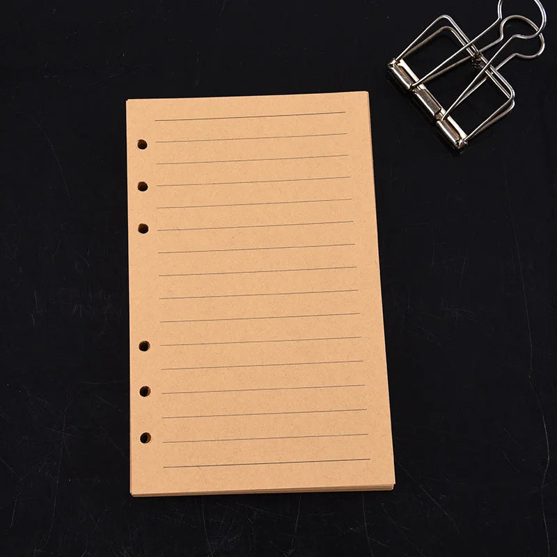 A5 A6 A7 Black White Loose Leaf Notebook Refill Spiral Binder Inner Page Grid Blank Line Diary Agenda PlannerSchool Stationery