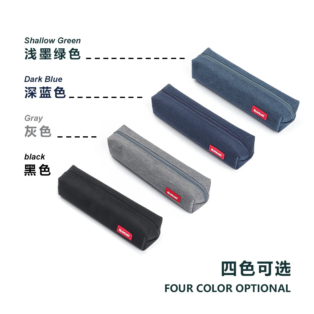 SeamiArt 1pc Small Solid Color Simple Zipper Kawai Pencil Case Mini Pen Bags Papeleria Stationery for School Office Suppliers