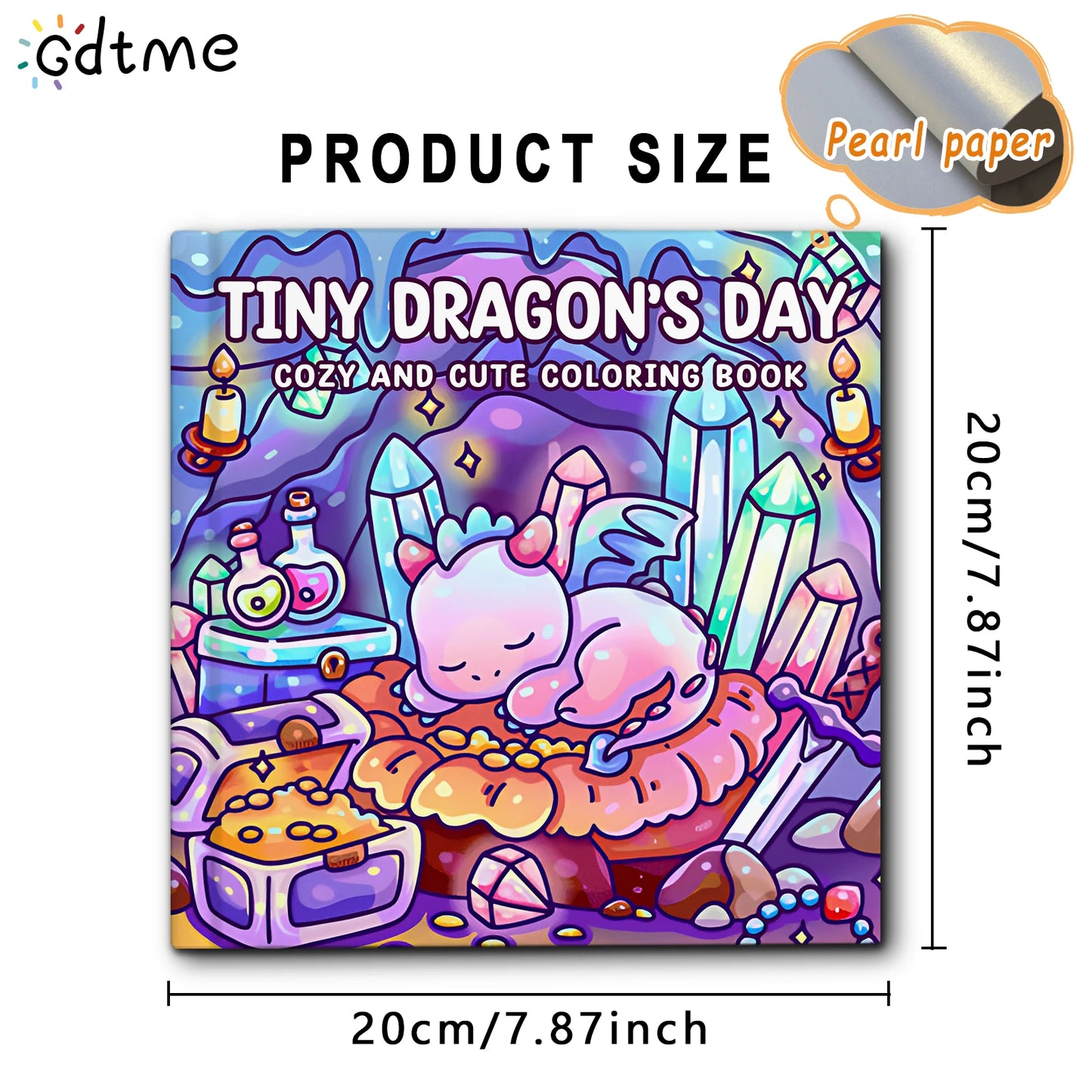 TINY DRAGON'S DAY COZY AND CUTE Coloring Book for Adult Relieve Stress Kill Time DIY Painting Drawing Book Kids Educational Toys