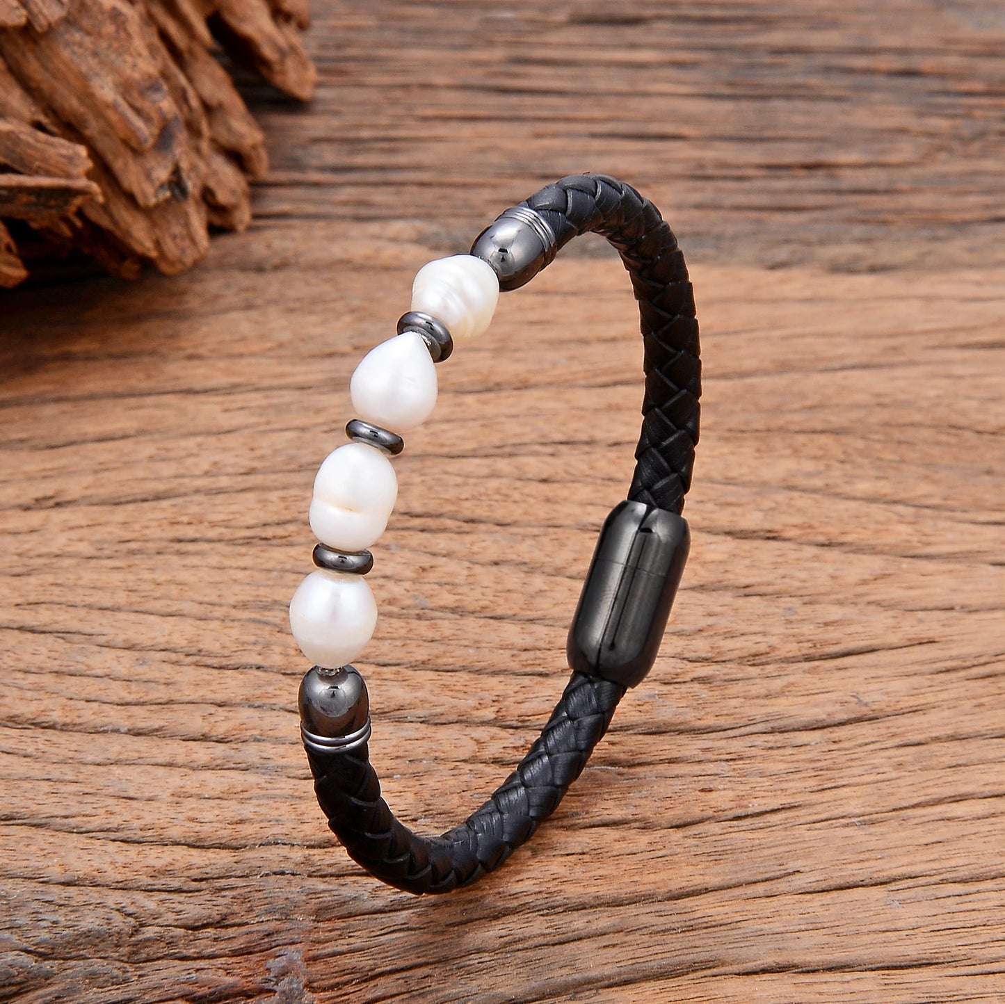 Real Natural Freshwater Pearl Bracelet, 2022 New Fashion Charm Leather Bracelet For Women, High Quality Baroque Wedding Jewelry