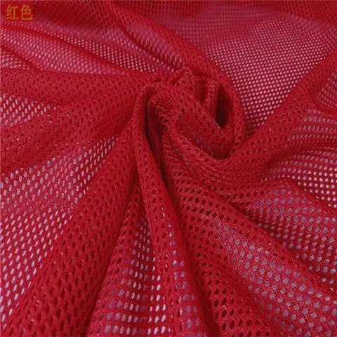 High-grade Black Fishnet Mesh Fabric By Meters for Chairs Bags Cradles Sewing Plain Summer Polyester Textile Wearable Breathable