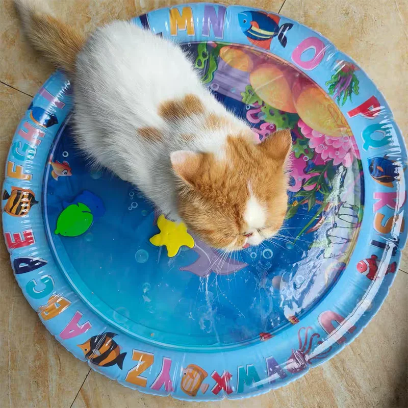 Summer Pet Inflatable Water-filled Mat Thickened And Durable Pet Breathable Water Mat To Cool Down Interactive Cat Pad Supplies