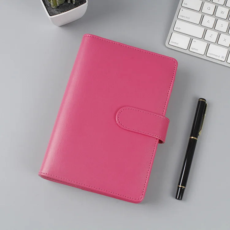 A6/A5 Macaroon 18 Colors  PU Leather DIY Binder Photocards Collect Book Diary Agenda Planner Cover Album Stationery