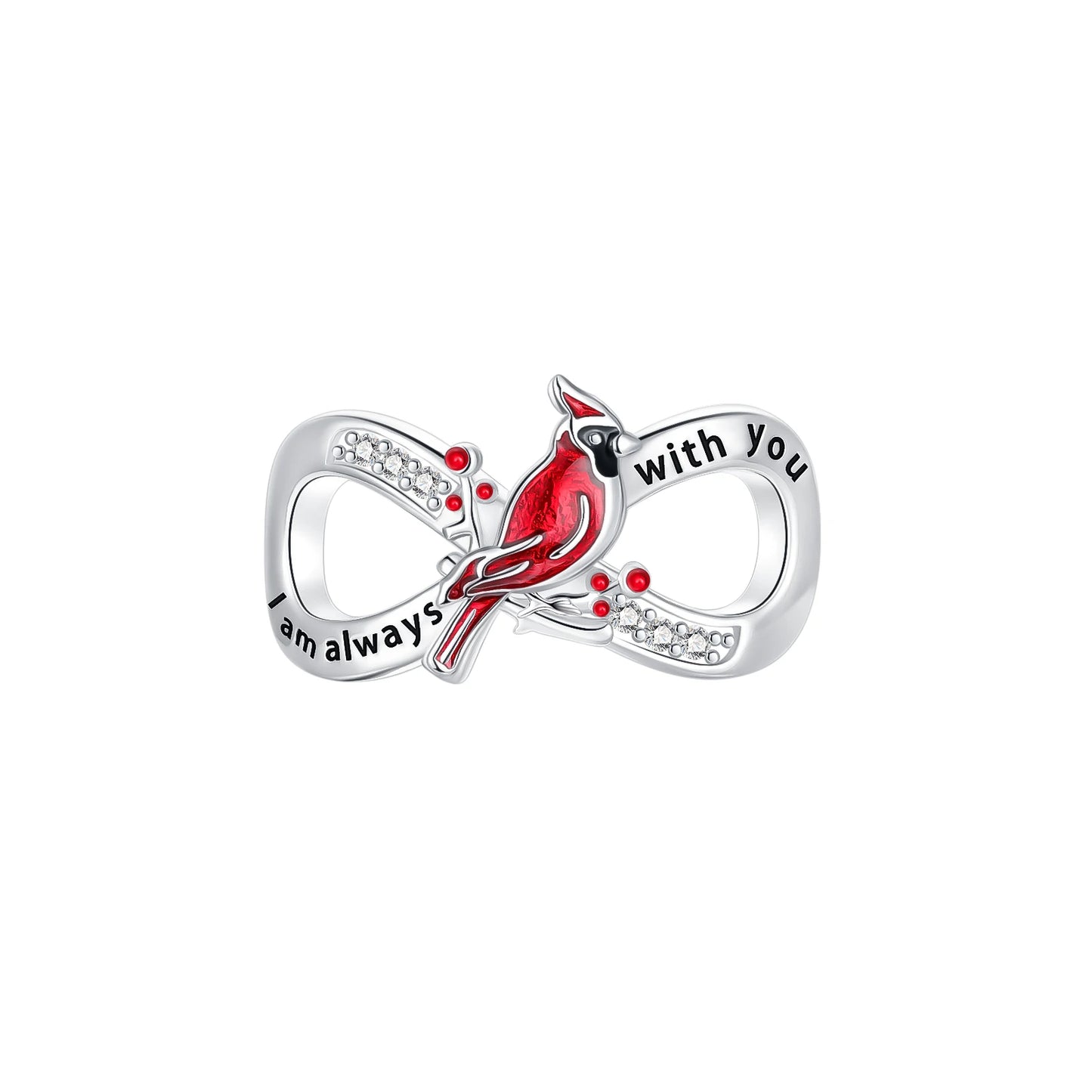 S925 sterling silver Love Cross Cardinal bird beads Charms Beads Fit 925 Original Bracelet DIY Jewelry Women's gift