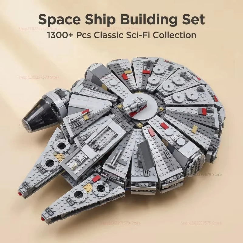 1381Pcs Advanced Spaceship Building Blocks Set Creative Toy for Kids Adults Educational DIY Model Kit Birthday Gifts Collectible