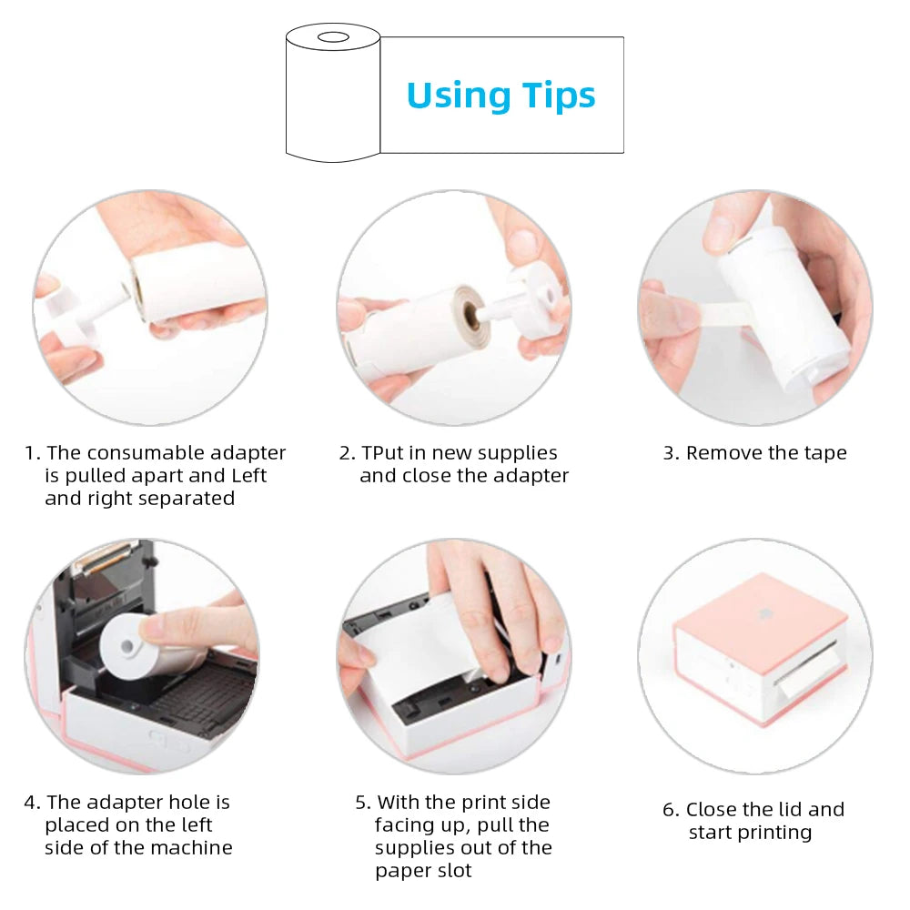 Thermal Paper Original Phomemo Sticker 3 Rolls fit M02 M02S M02 Pro Thermal  Printer Mini Thermal Photo Sticker