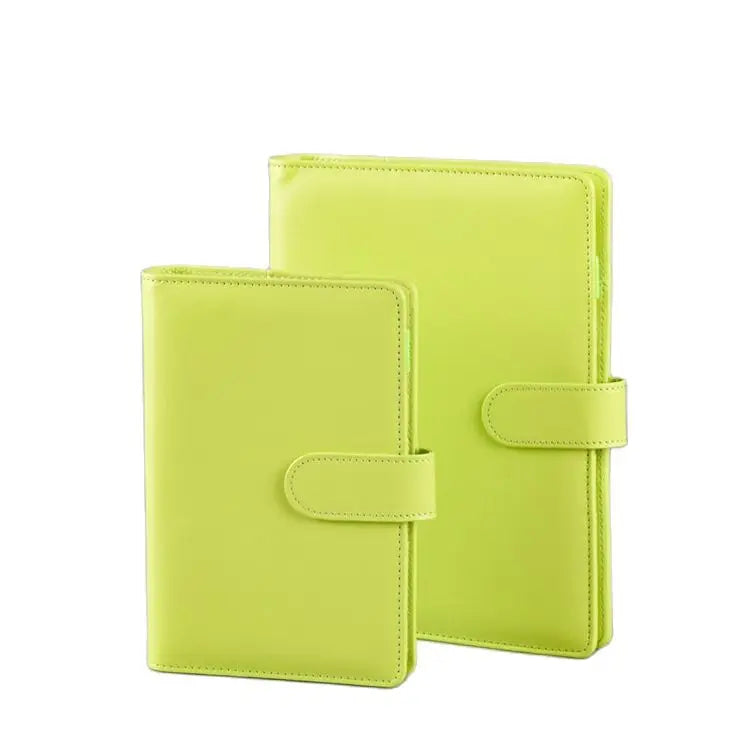 A6/A5 Macaroon Color PU Leather DIY Binder Notebook Cover Diary Agenda Planner Paper Cover School Stationery
