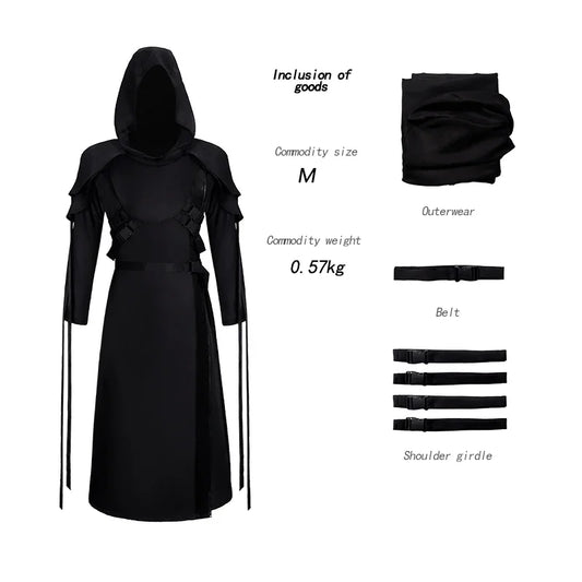 The Ghost Face Cosplay Costume Game Dead Daylight Role Play Uniform Halloween Carnival Party Outfit Men Women Medieval Costume