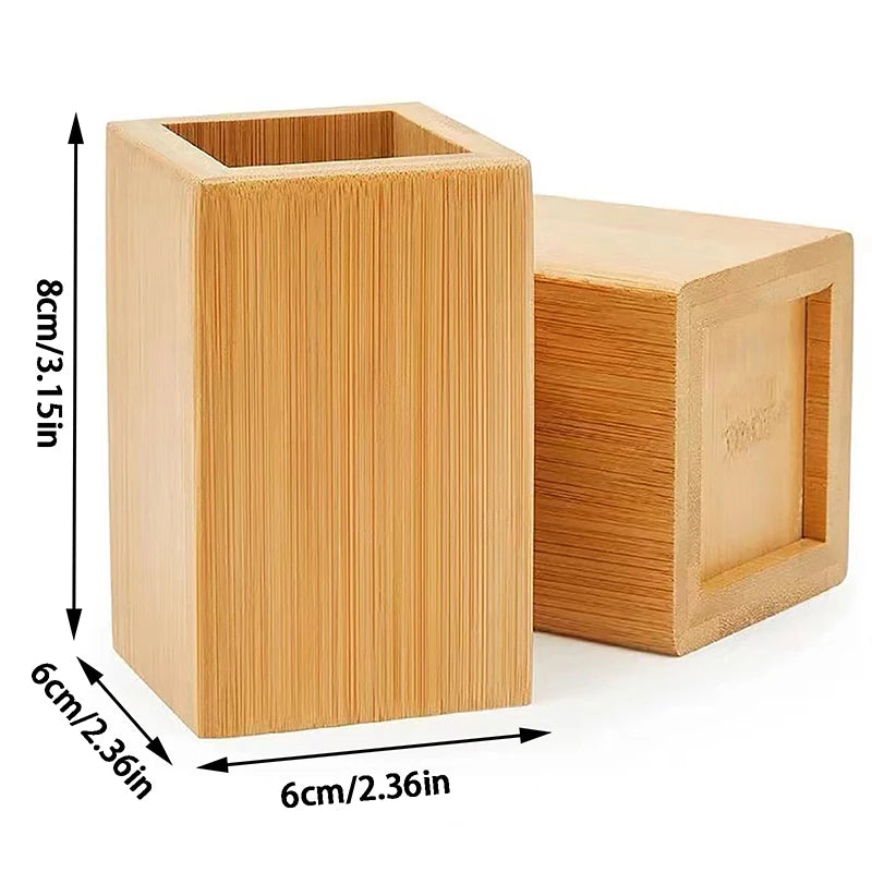 Desktop Storage Pencil Organizer Stationery Multifunctional Home Study Office Bamboo Pen Holders Desktop Organizer