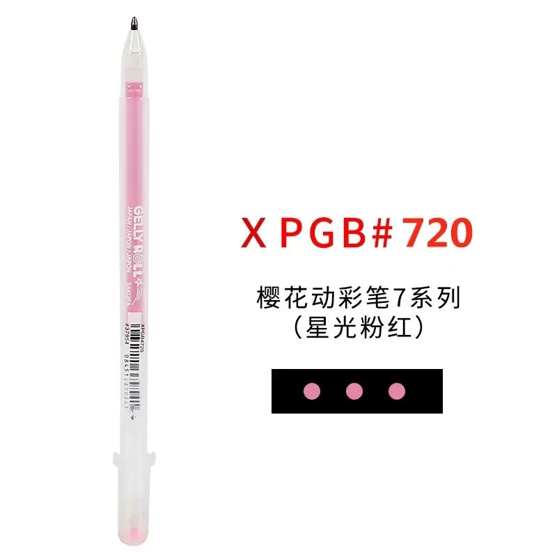 1/3PCS SAKURA Gelly Roll Gel Pens Highlight Marker for Journaling Art Drawing Classic White Ink Assorted Point Fine Medium Bold