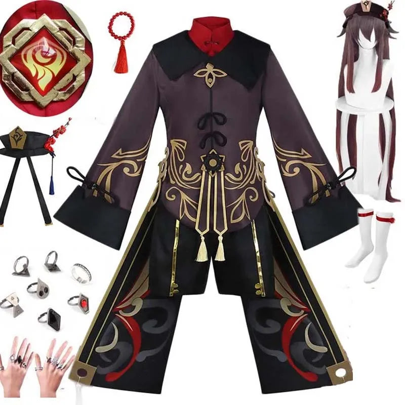 Hutao Cosplay Femme Halloween Costume Anime Clothes For Women Disfraz Mujer Adulta For Adults Ropa Para Hu Tao Outfits