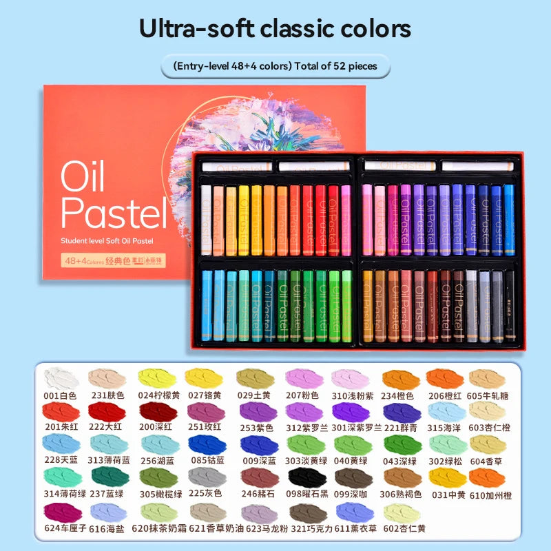 Artist Soft Oil Pastel Set 24/36/48 Colors Professional Painting Drawing Graffiti Art Crayons Washable Non Toxic Oil Paint Stick