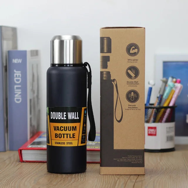 High Quality Large Capacity Stainless Steel Thermos Portable Vacuum Flask Insulated Tumbler with Rope Thermo Bottle 500/750ml