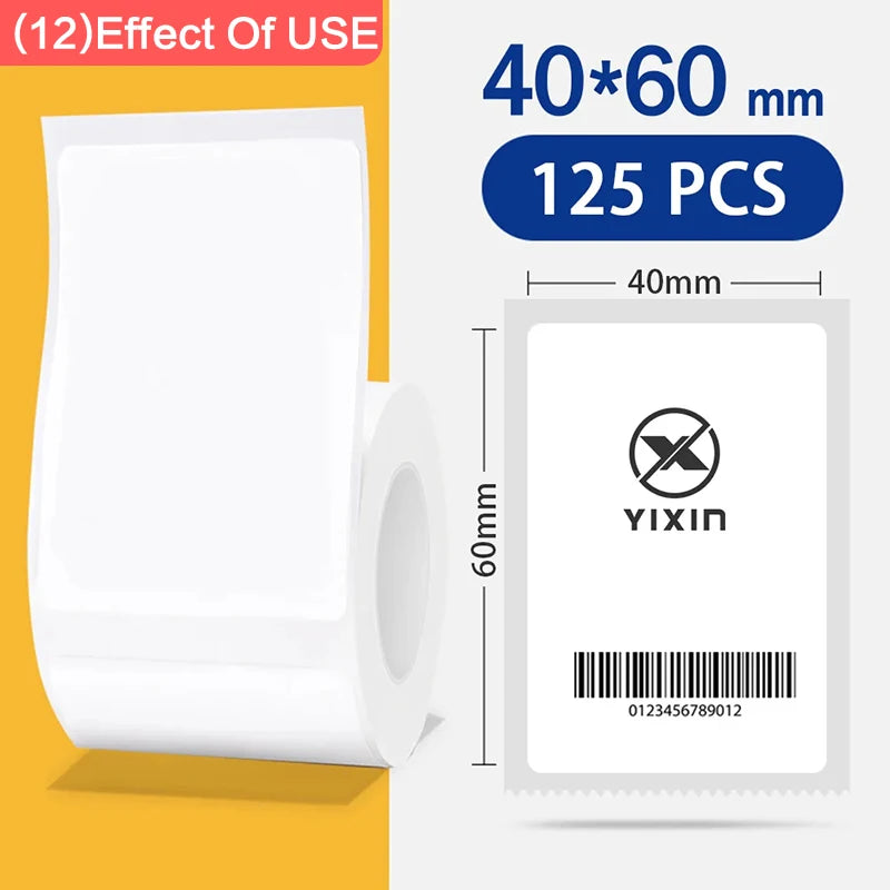 Niimbot 1Roll B1 White Sticker Waterproof Paper Adhesive Label White Anti-Oil For B1 B21 Mini Portable Thermal Printer Tape