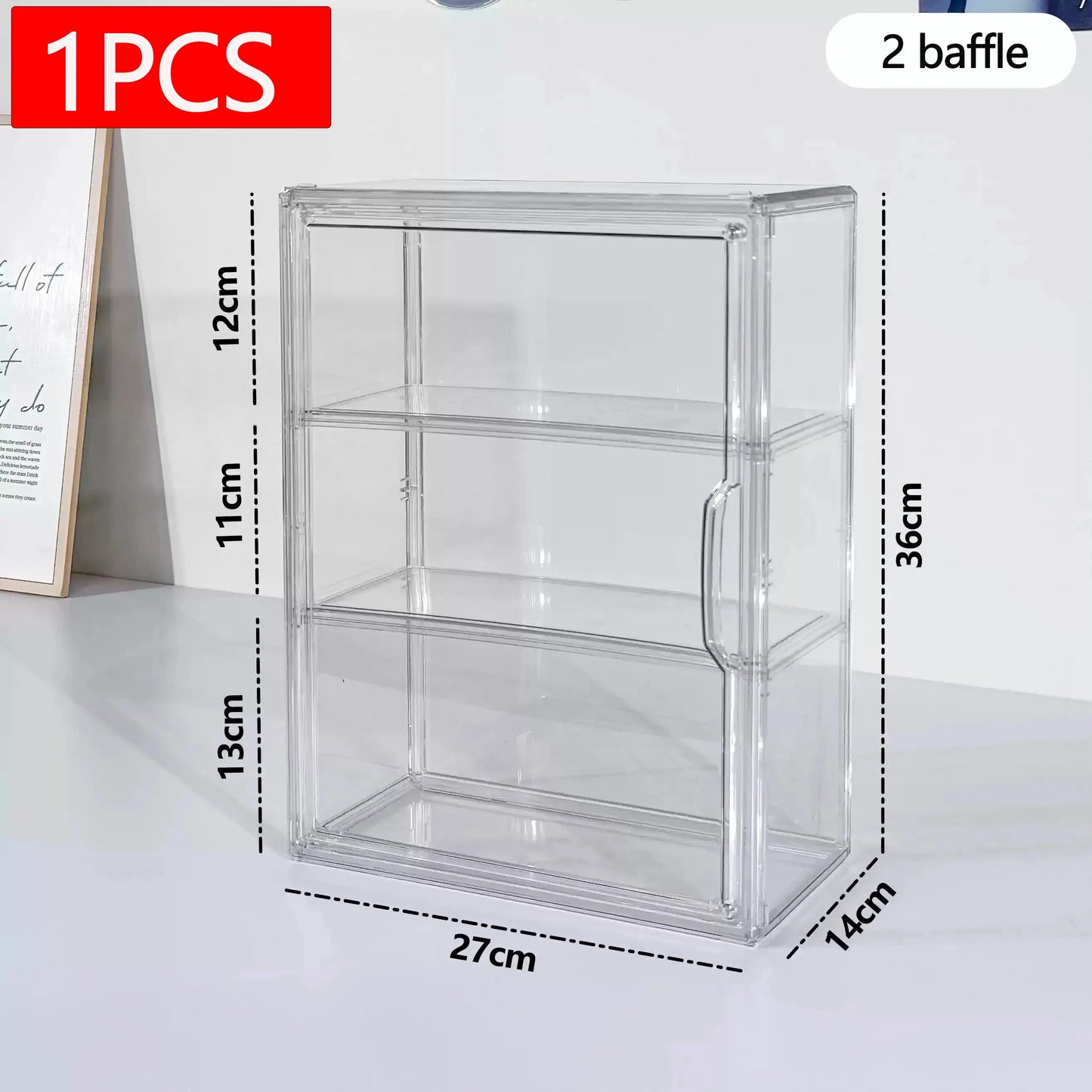 New Labubu Storage Box Transparent Acrylic Display Boxes Dustproof Doll Figure Blind Box Organizer Cabinet Display Stand