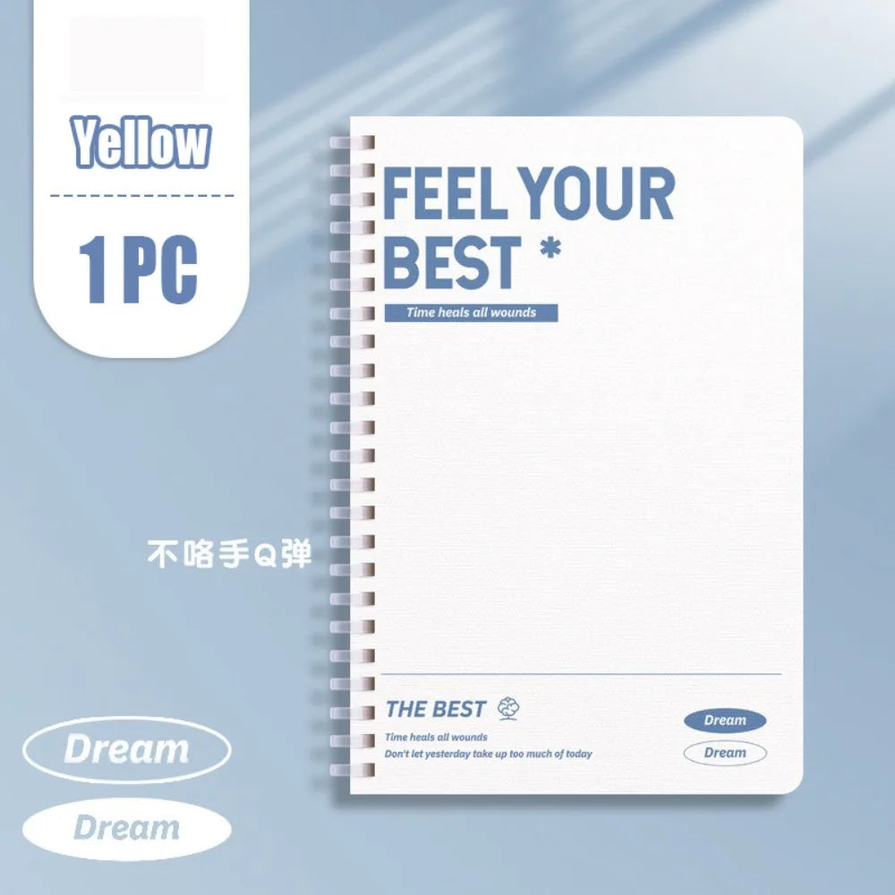 60Sheets/Book A5 Spiral Notebooks Color Horizontal Line Inner Pages Notepad Perforated Pages Diary Book School Office