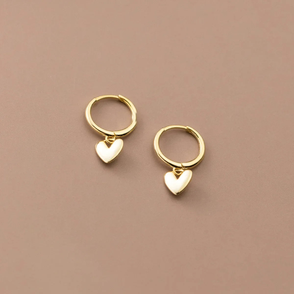 S925 Sterling Silver Smooth Heart Clip Earrings For Women Kids 14K Gold Plated Ear Wedding Party Jewelry Gift Female Pendientes