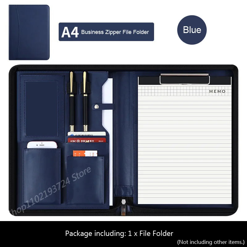 Multifunctional Conference Folder Document A4 Business Stationery Folder Leather Contract Office Filing Binders Folders Supplies