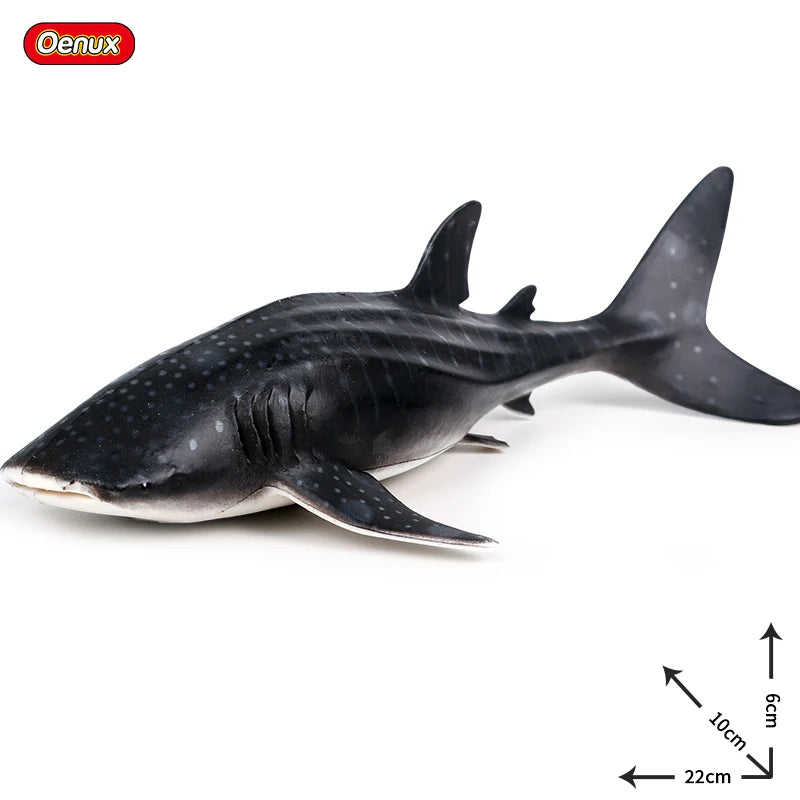 Oenux Ocean Animals Action Figures Sealife Shark Whare Megalodon Model Figurines PVC Home Decoration Kid Cognitive Education Toy