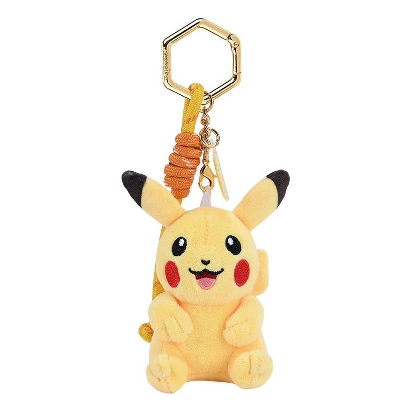 Original Anime Pokemon Kawaii Pikachu Keychain Gengar Mew Jigglypuff Mimikyu Stuffed Toy Cute Plush Keyring Doll Pendant Gift