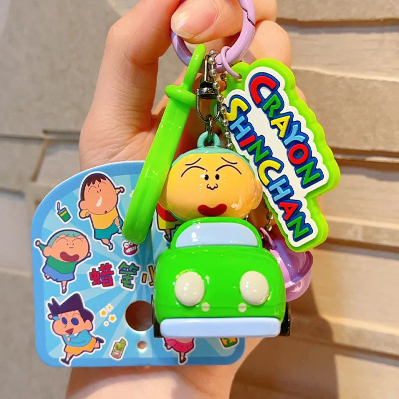 Kawaii Anime Crayon Shin-Chan Keychain Lovely Cartoon Car Key Ring Backpack Pendant Schoolbag Kids Charm Gifts for Friends