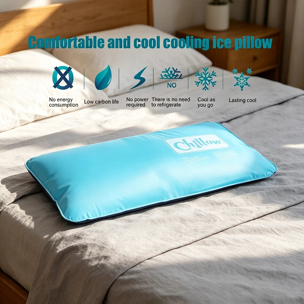 Cooling Pillow Gel Cooling Mat and Cooling Pillow Sleeping Pad Easy-to-Use Summer Cool Pillows Cold Pillow for Kids Students