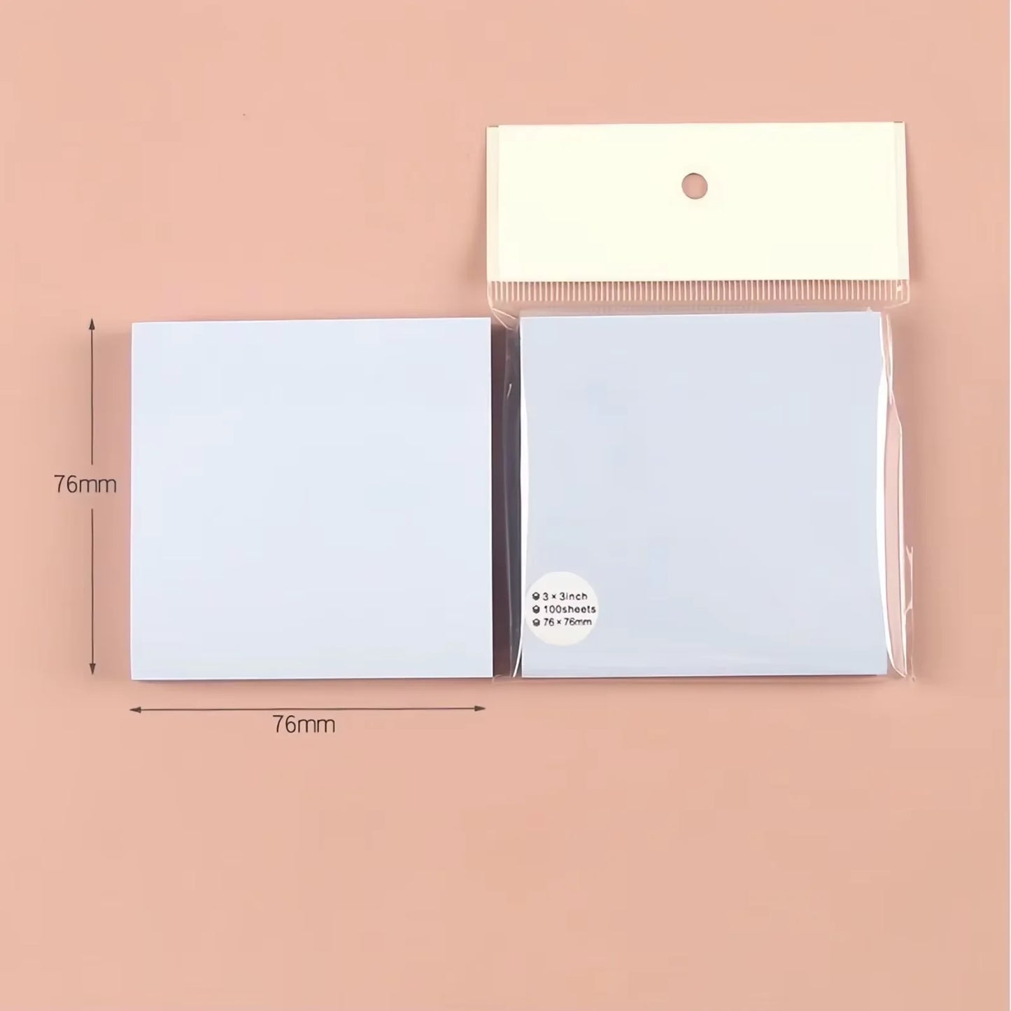 100 Sheets Full Stick Color Sticky Notes Pads Ins Style Memo Notepad Stationery for School Office Message Stickers Posted It