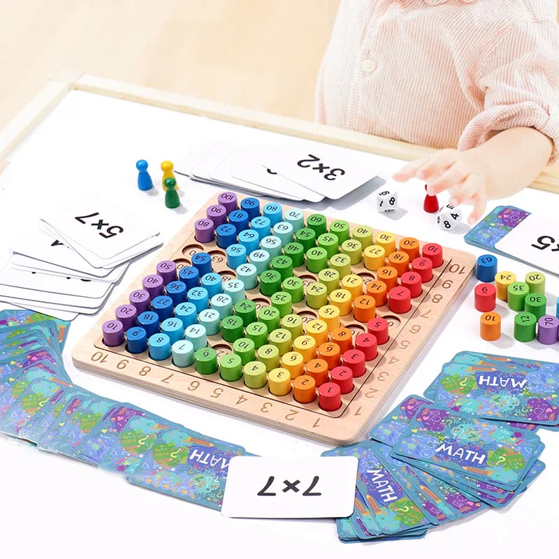 Wooden Toys Math Toys 99 Multiplication Table Math Arithmetic Teaching Aids Gifts for  Friends