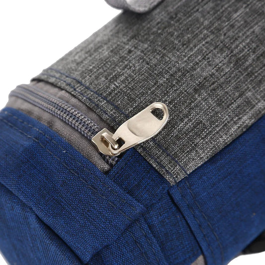 1.5L Portable Drink Bag Waterproof Oxford Cloth Circular Insulated Bottle Hot &Cold Bags for Summer Camping Picnic Cooling Bag
