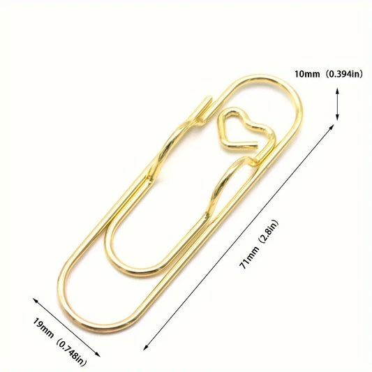 4Pcs Love Shaped Pen Clip Multifunctional Paper Clip Cute Notebook Fixed Buckle Stationery Accessories for School Office Journal