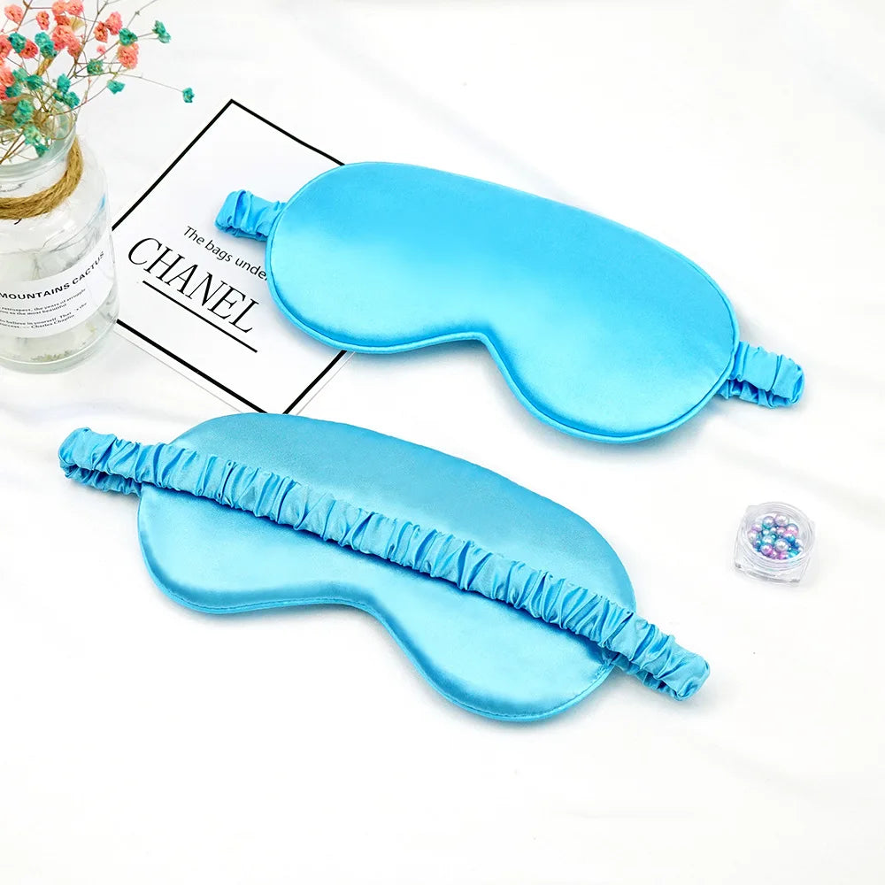 Soft Imitated Silk Sleep Eye Masks Travel Relax Shading Eyepatch Nap Health Eye Care Shield Sleeping Blindfold Eye Cover Masks