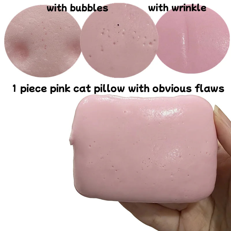 Cute Cat Pillow Squishy Slow Rising ASMR Sensory Fidget Toy Stress Relief for Anxiety ADHD Autism Squeeze Toys for Kids Adults