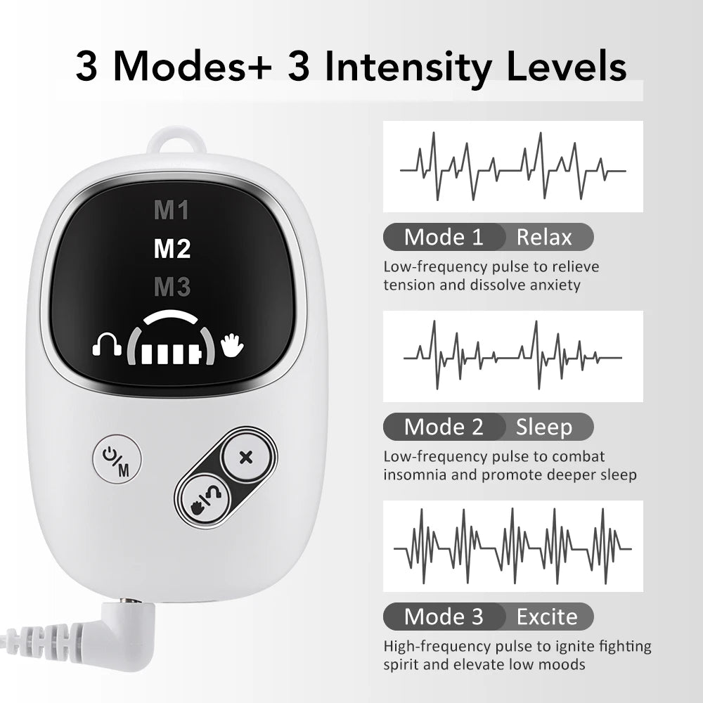 Handheld CES Sleep Aid Device for Insomnia Anxiety Pressure Relief Health Improve Sleep Palm Pulse Massager Smart Sleeper