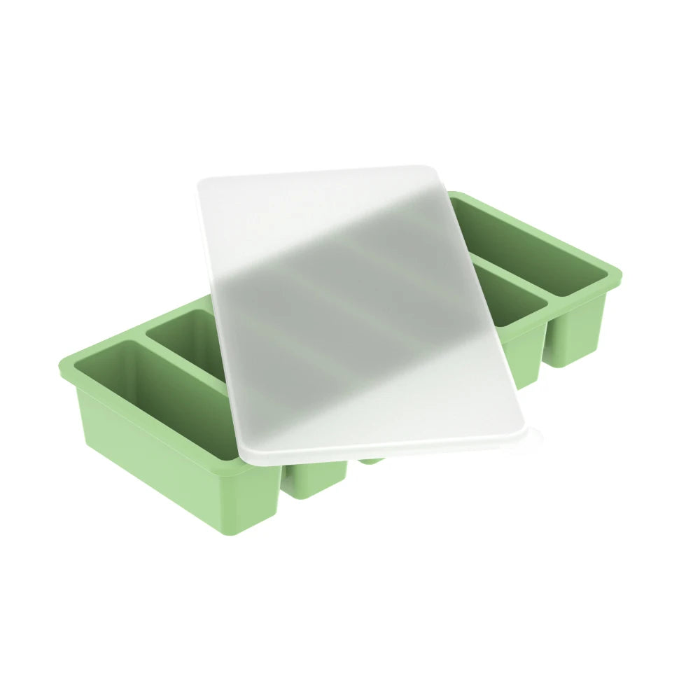 Silicone Ice Mold A box Of Six Bars With A Lid Ice Tray Home Long Tumbler Kitchen Ice Model Juice Mixers Ice-cream Use Dessert