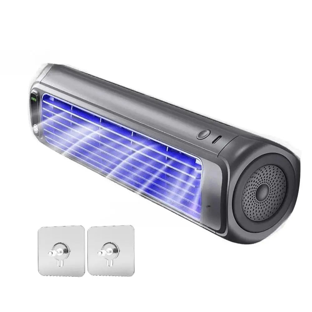 Portable Air Conditioner Fan Rechargeable Non-drilling Silent Summer Cooling Fan Promote Air Circulation, Kitchen Wall Mounted F