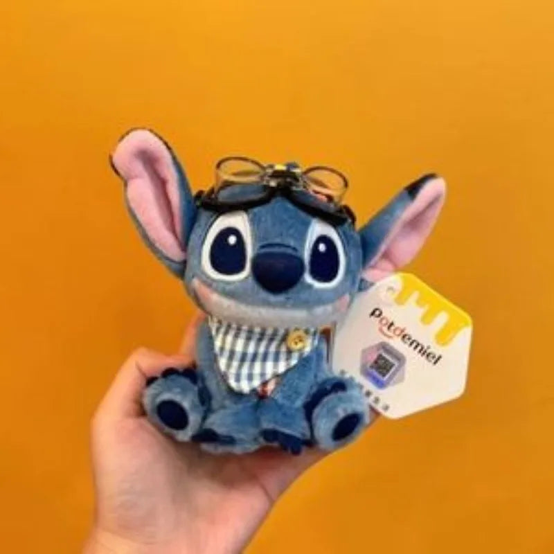 Anime Disney Cross-Dressing Stitch Doll Western Cowboy-Style Knight Hat Stitch Toy Bag Keychain Decor Kids Cute Gift Stitch Doll