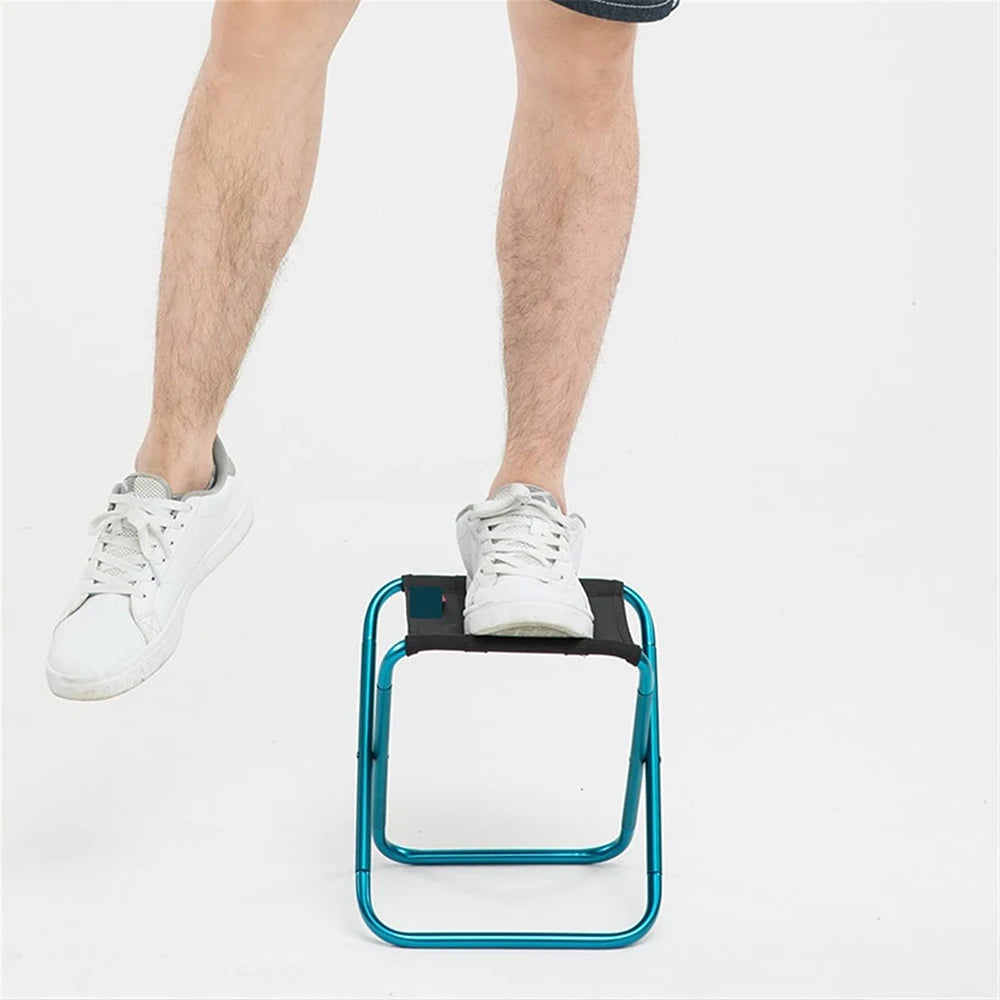 Outdoor Aluminium Alloy Portable Folding Picnic Camping Stool MIni Storage Fishing Chair Ultralight