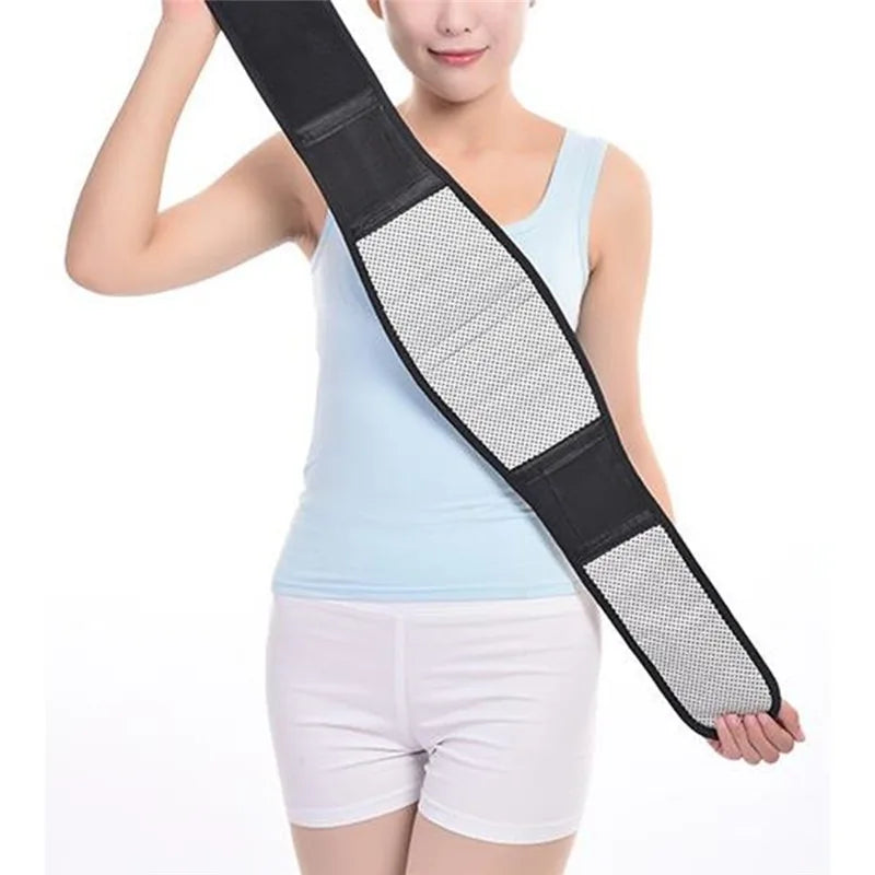 Adjustable Self-Heating Waist Support Belt Lumbar Brace with Massage Band Back Pain Relief Health Care Protector Band