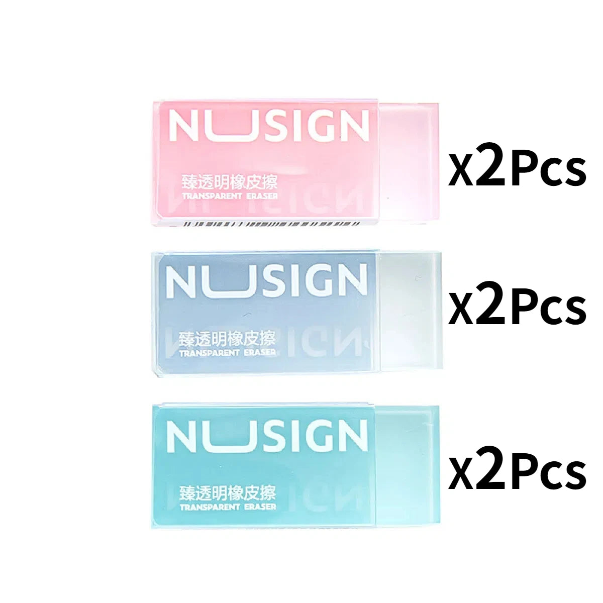 1/36Pcs Lovely Transparent Eraser for Kids Ins Simplicity Solid Color Eraser Pencil Eraser Back To School Cute Student Supplies