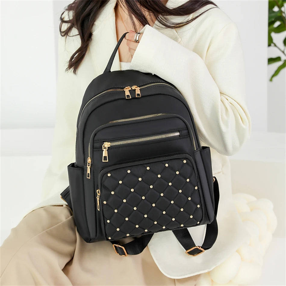 Travel backpack, double-shoulder bag, fashionable travel schoolbag, women's large-capacity multi-purpose bag