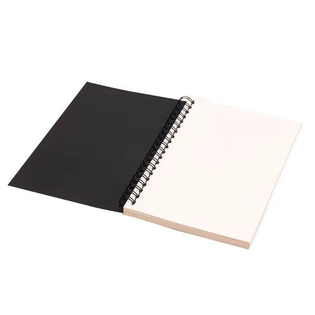 1 Book 50 Sheets Retro Spiral Kraft Paper Notebook Coil Sketchbook Graffiti Drawing Diary Journal Office School Writing Station