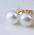 Classic Natural Freshwater Pearl white pink purple black gray 925 sterling silver Stud Earring Jewelry for Women Super Deal