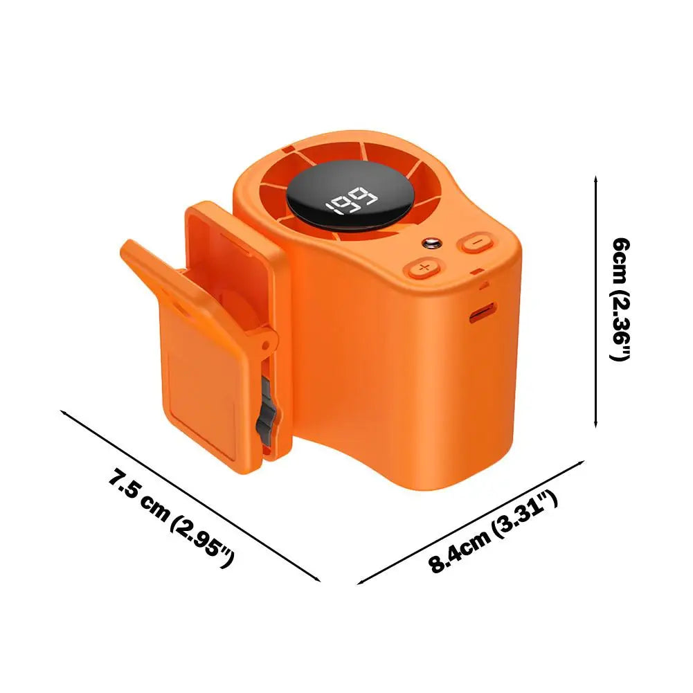 Mini Hands Free Waist Fan Portable Air Conditioner Personal Cooling Clip on Fan For Summer Outdoor Sports Travel Office Workers
