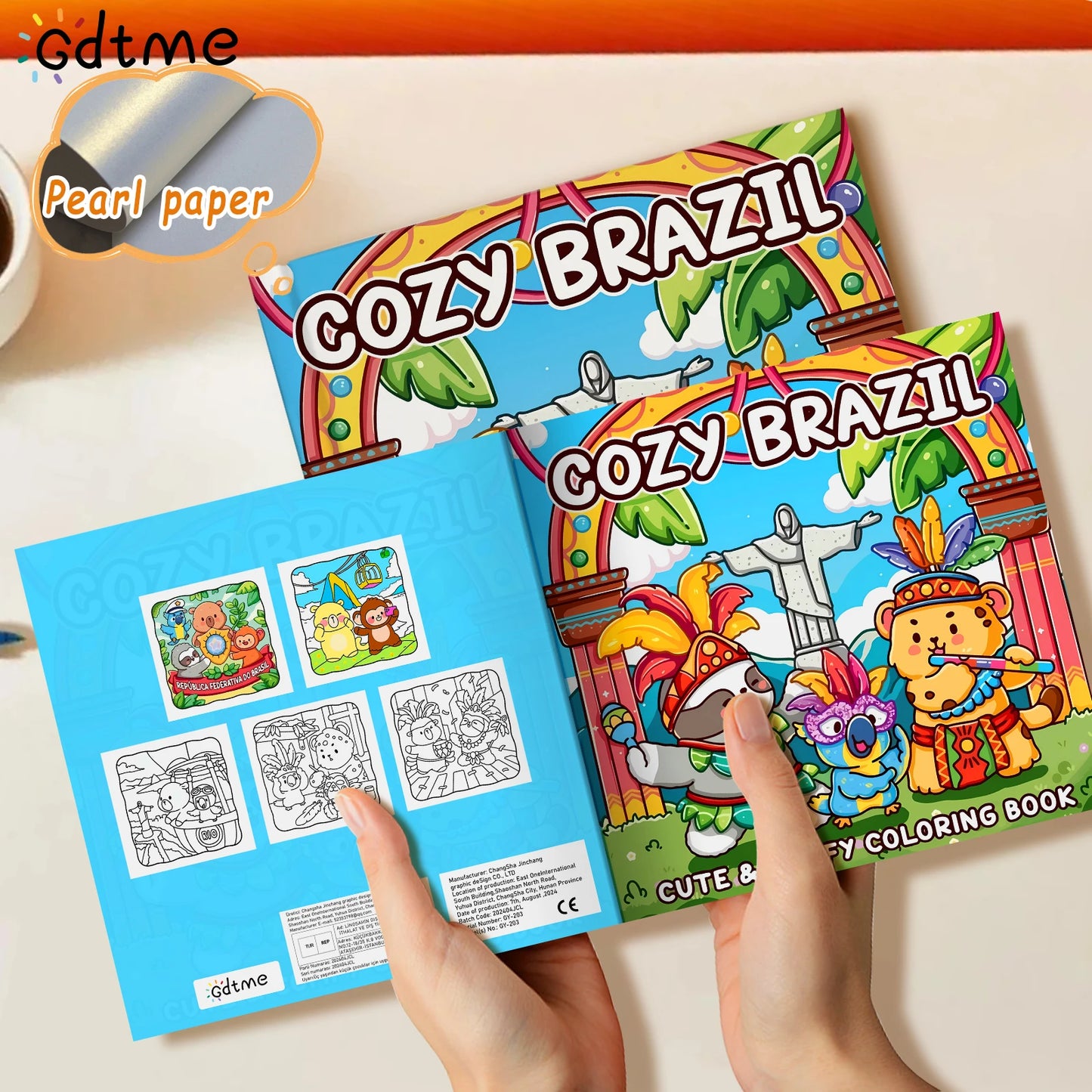 COZY BRAZIL Coloring Book for Adult Featuring Bold-easy Pattern for Relaxation Kids Educational DIY Painting Drawing Book