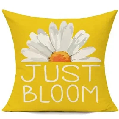 40x40cm Outdoor Yellow Pillowcase Spring and Summer Decoration Cushion Cover Family Decoration Garden Sofa Daisy
