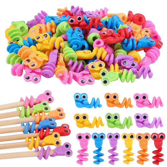 10-50Pcs Cartoon Big Eye Pencil Topper Funny Pen Cap Kids Birthday Party Favors Pinata Filler Christmas Gifts Toy School Rewards