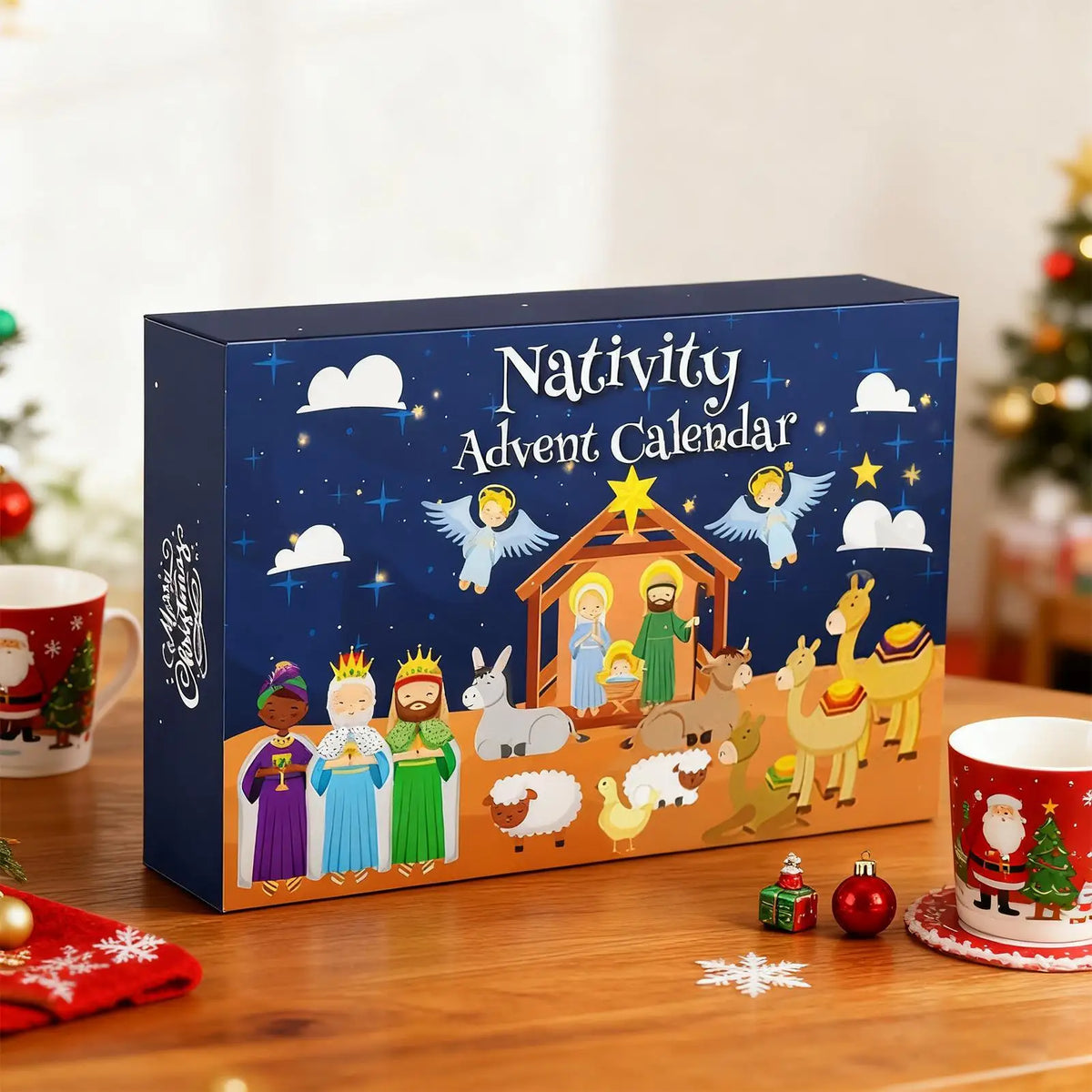 2025 Countdown Calendar 25 Days Nativity Toys 2025 Jesus Scene Christmas Calendar Toys for Kids Bedroom Living Room Classroom