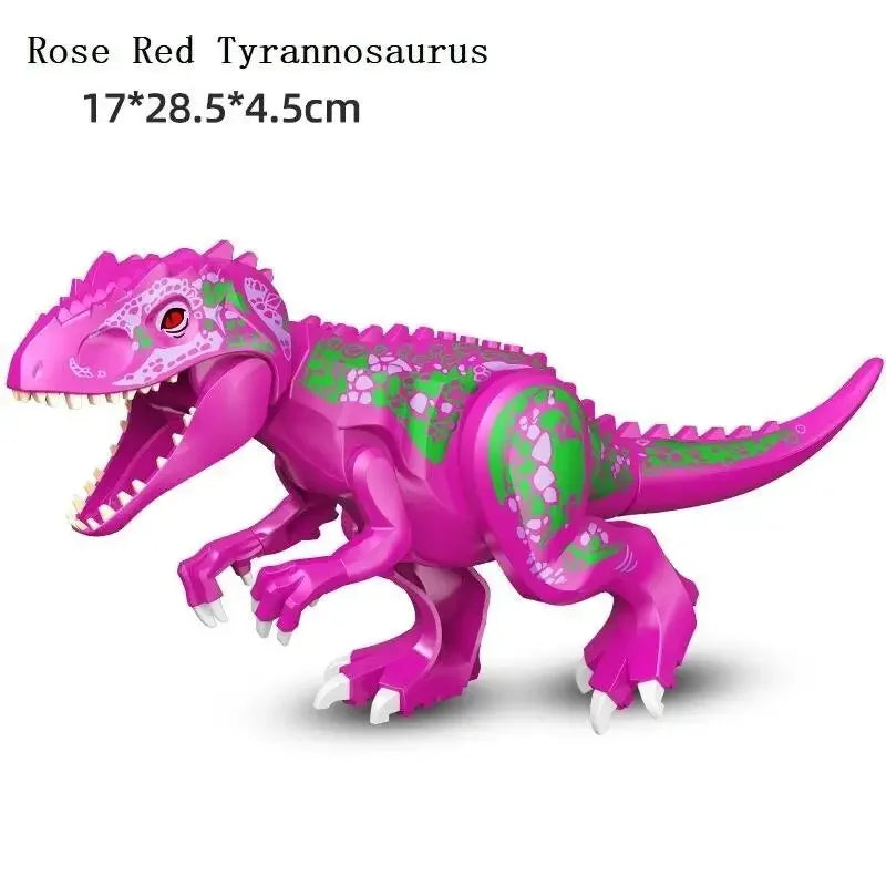 Jurassic World Brutal Raptor Building Blocks Dinosaur Model Tyrannosaurus Indominus T-Rex Assemble Educational Toy For Kids Gift