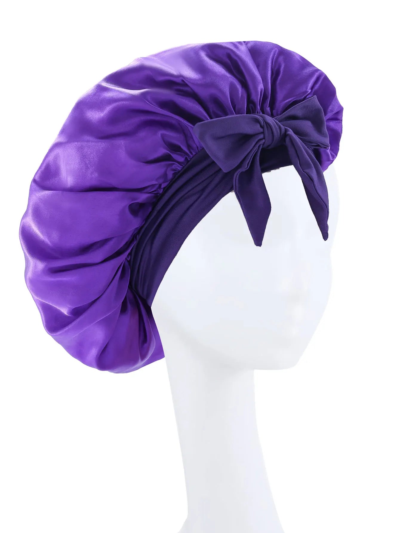 Silk Bonnet for Sleeping Women Satin Bonnet Hair Bonnet night sleep cap scarf wrap for curly hair With Tie Band for Curly Ha